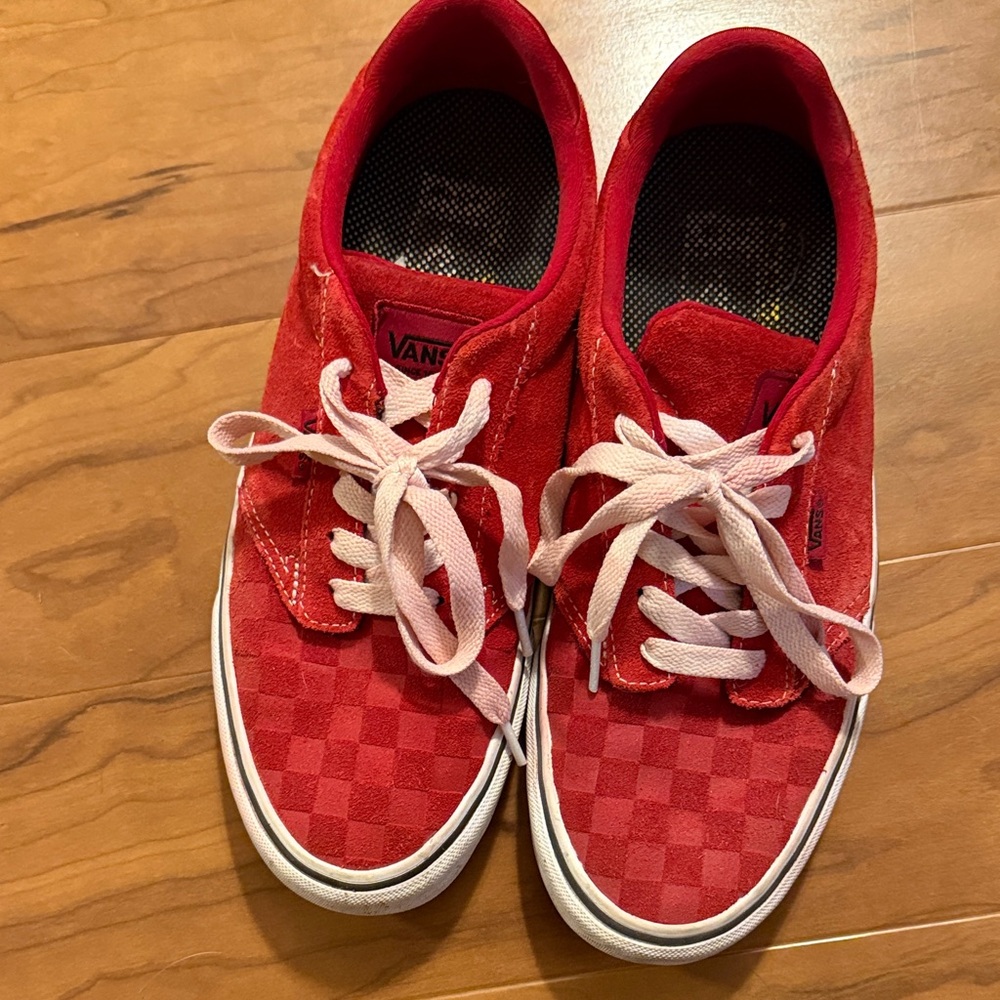 Vans Men’s Red Checkered Sneakers